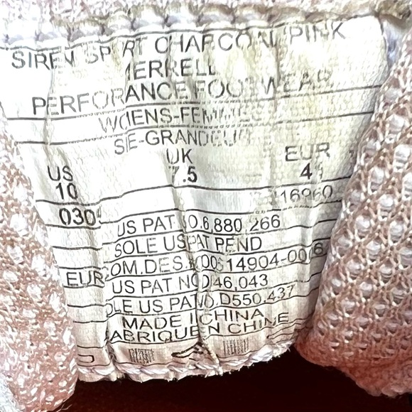 MERRELL Hiking Shoes Siren Sport Women’s Size 10 Gray & Pink 1008-16 - Picture 4 of 12